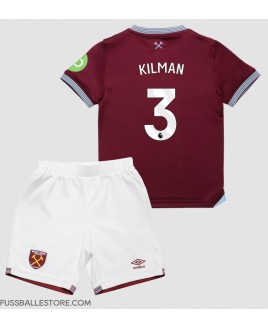 Günstige West Ham United Max Kilman #3 Heimtrikotsatz Kinder 2025-26 Kurzarm (+ Kurze Hosen)